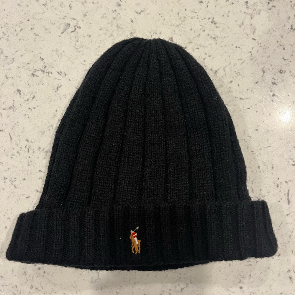 Polo Ralph Lauren Ribbed Beanie Black